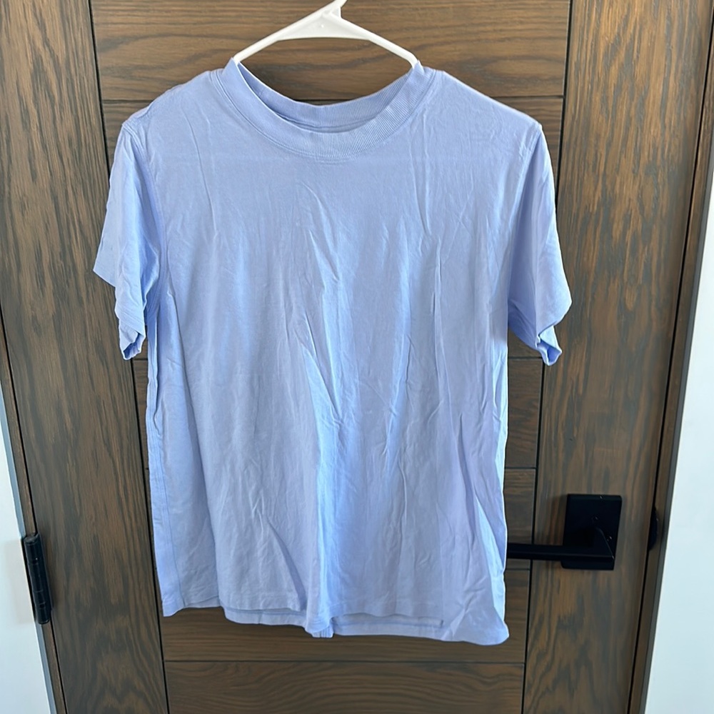 LULULEMON SHORT SLEEVE CLASSIC COTTON TEE PURPLE